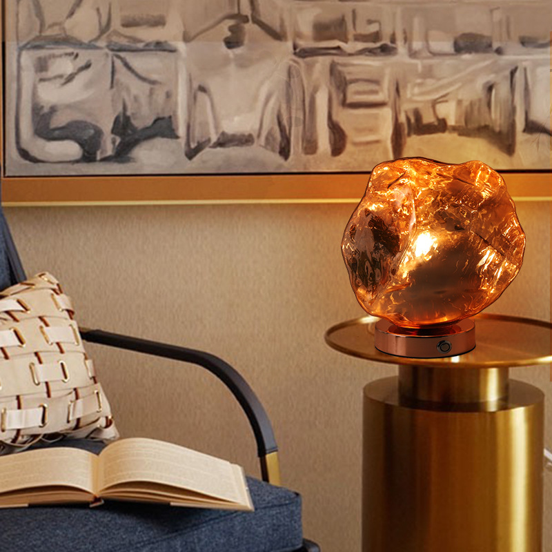 Lava Lamp Desktop - Creative lava stone glass table lamp,