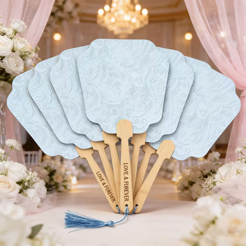 Decor Lighting Returns - Customized Personalized Light Blue Wave-Shaped Hand