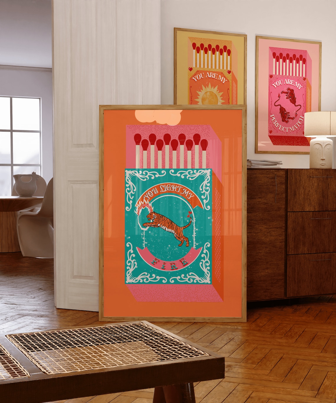 Lighting Decor Living Room - You Light My Fire Orange Matchbox