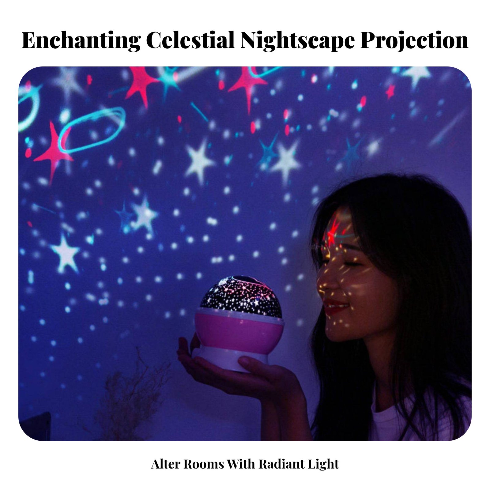 Lighting Decoration In Bedroom - Galaxy Projection Device Celestial Nightscape Effect