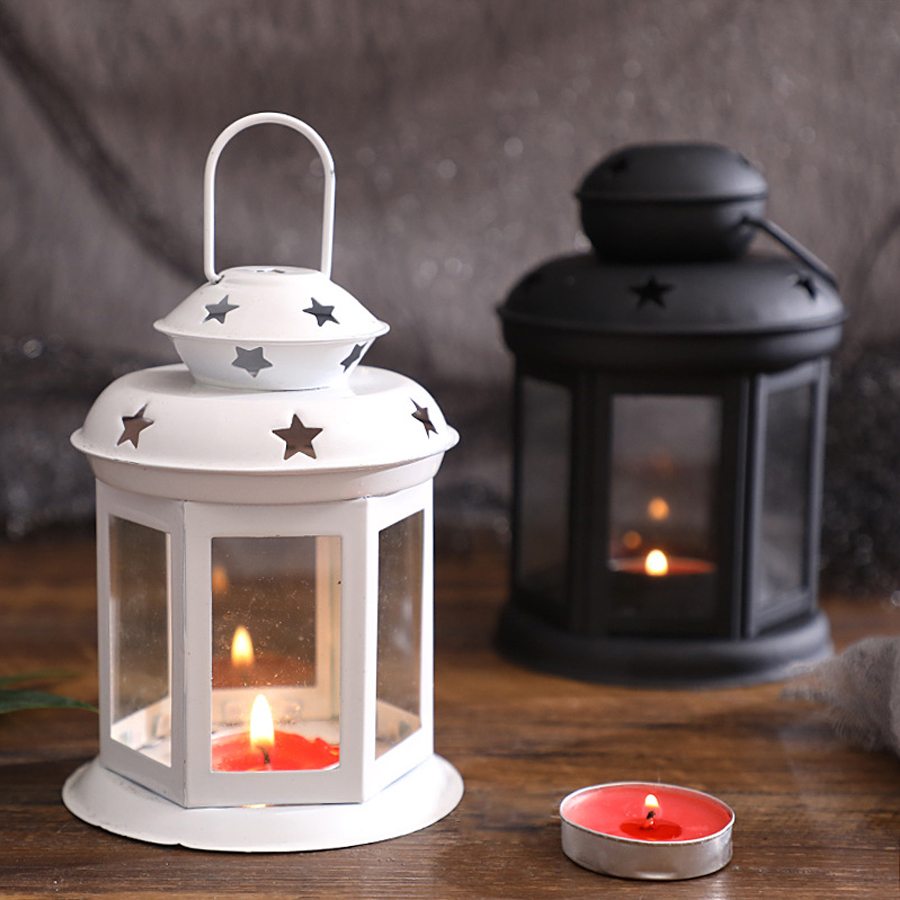 Outdoor Lighting Wedding Decor - Hanging candle lamp ornament glass lanterns