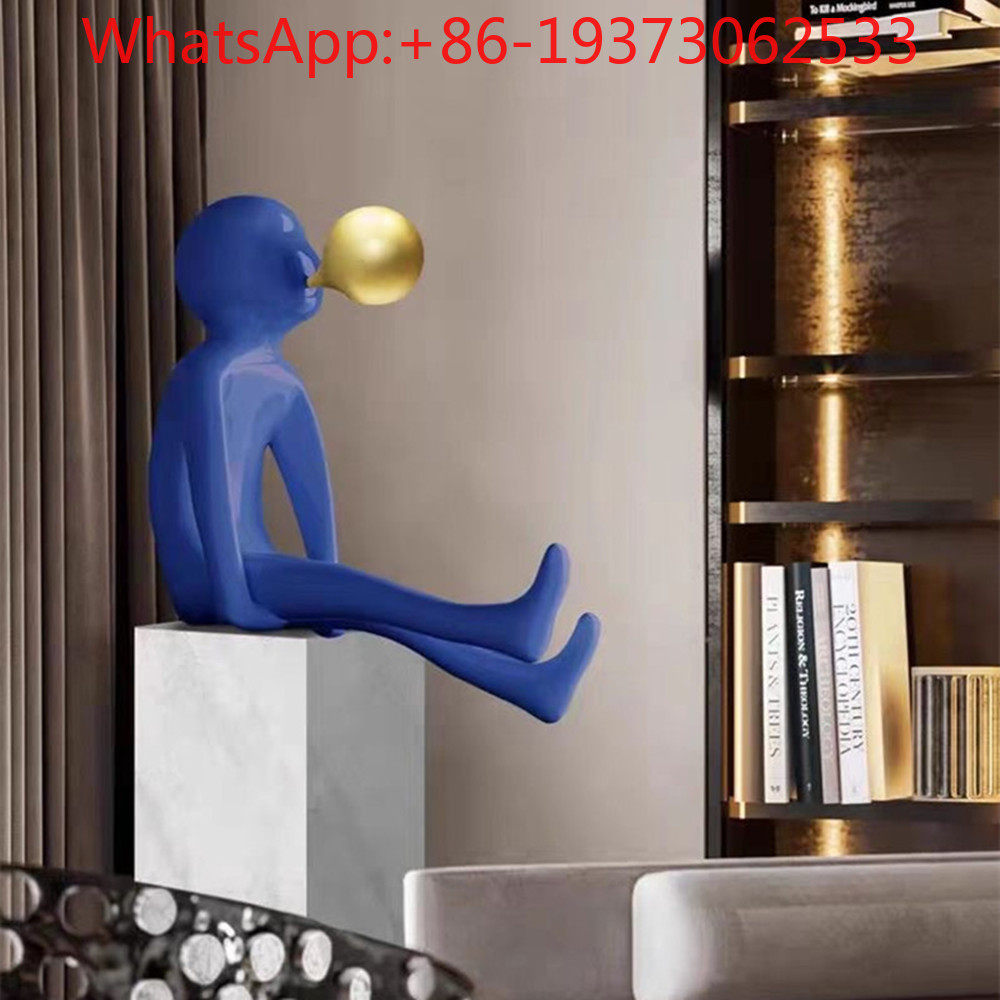 Decor Lighting & Decor Fires - Entrance Figure Blowing Bubble Sculpture Cartoon