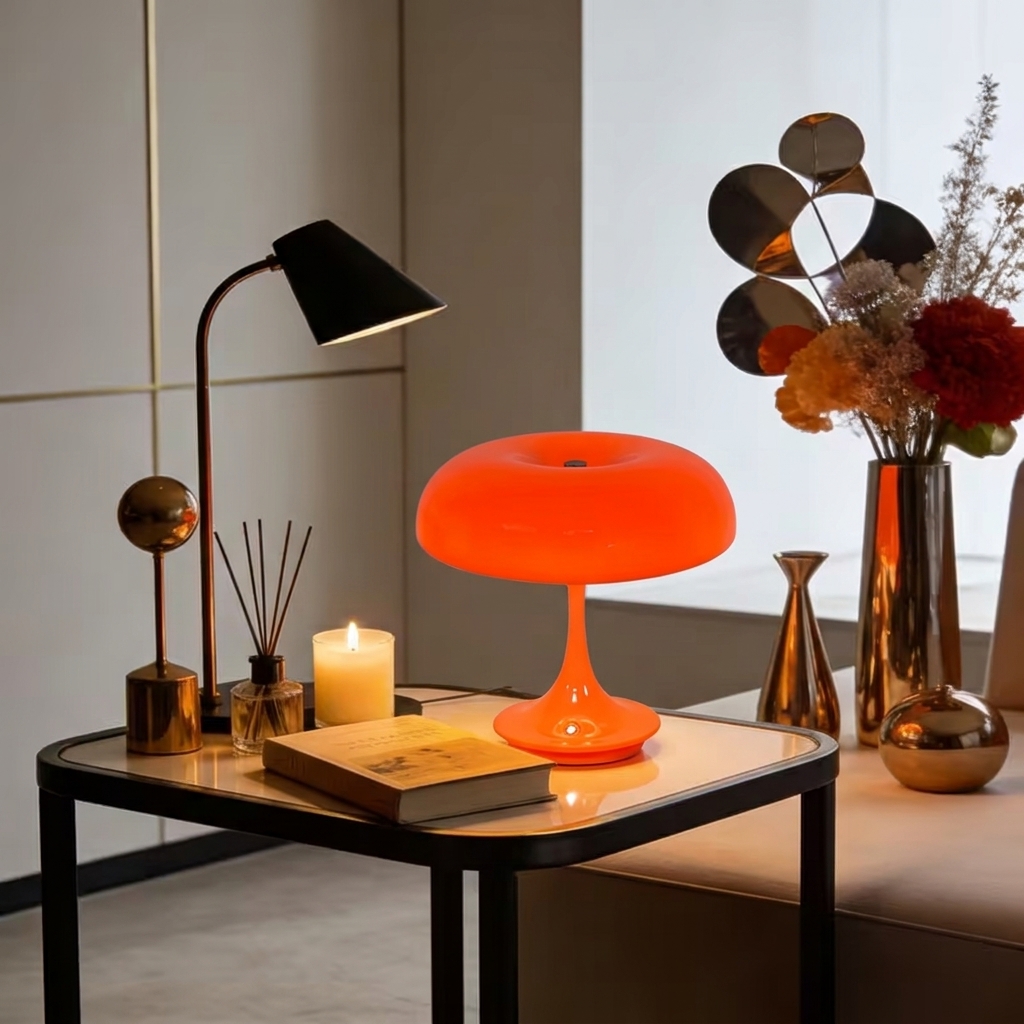 Mushroom Table Lamp - 1/2PCS LED Mushroom Table Lamp,USB Charging