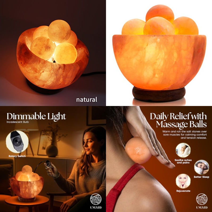 Himalayan Salt Lamp - Himalayan Salt Lamp with 6 Himalayan
