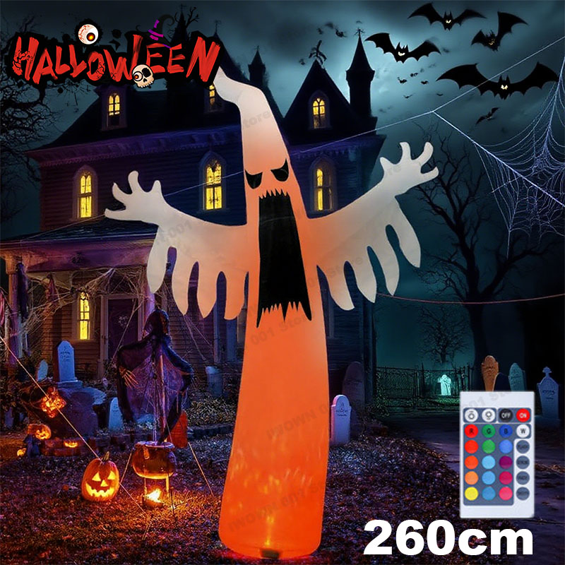 Outdoor Lighting Wedding Decor - Halloween Inflatable Scary Ghost with LED