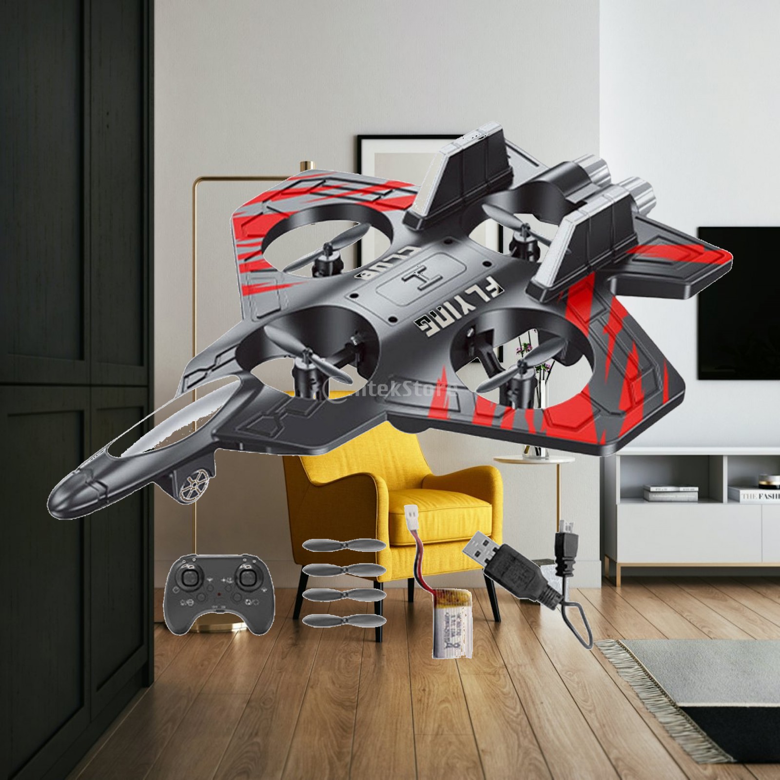 Decor Lighting Returns - Foam Remote Airplane Lightweight with Light