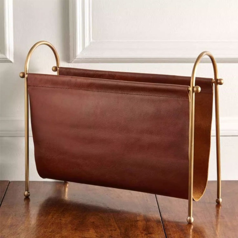 Lighting And Decor Magazine - Retro Light Luxury Figurines Leather Magazine