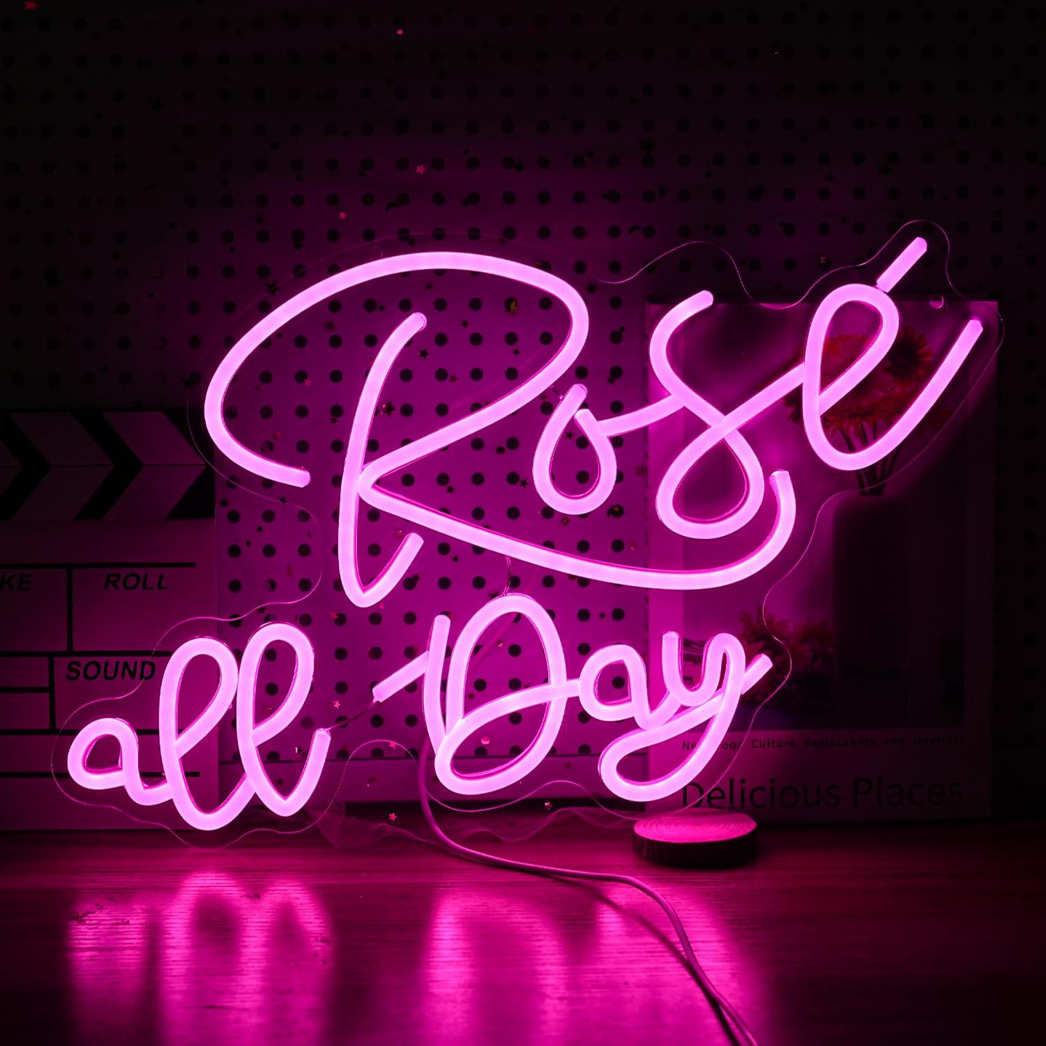 Lighting Decoration For Wedding - Rose All Day Neon Sign Dimmable