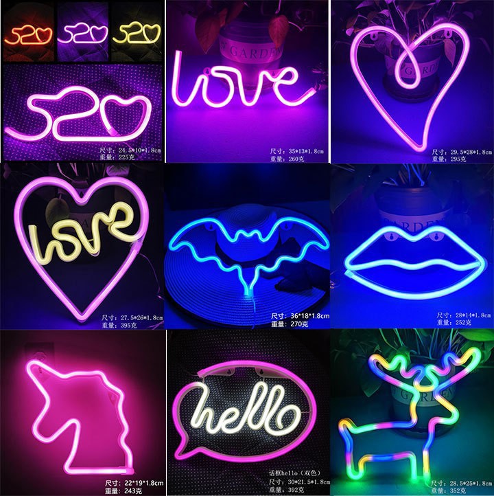 Neon Sign Custom Led - Custom LED Neon Sign with USB/Battery