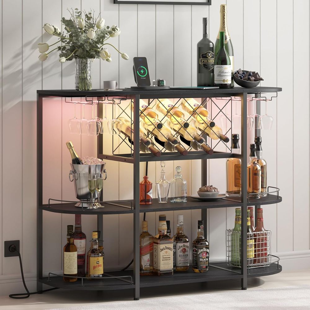 Black 3-Tier Coffee Table with - Lighting & Home Decor Studio ulasan dan harga
