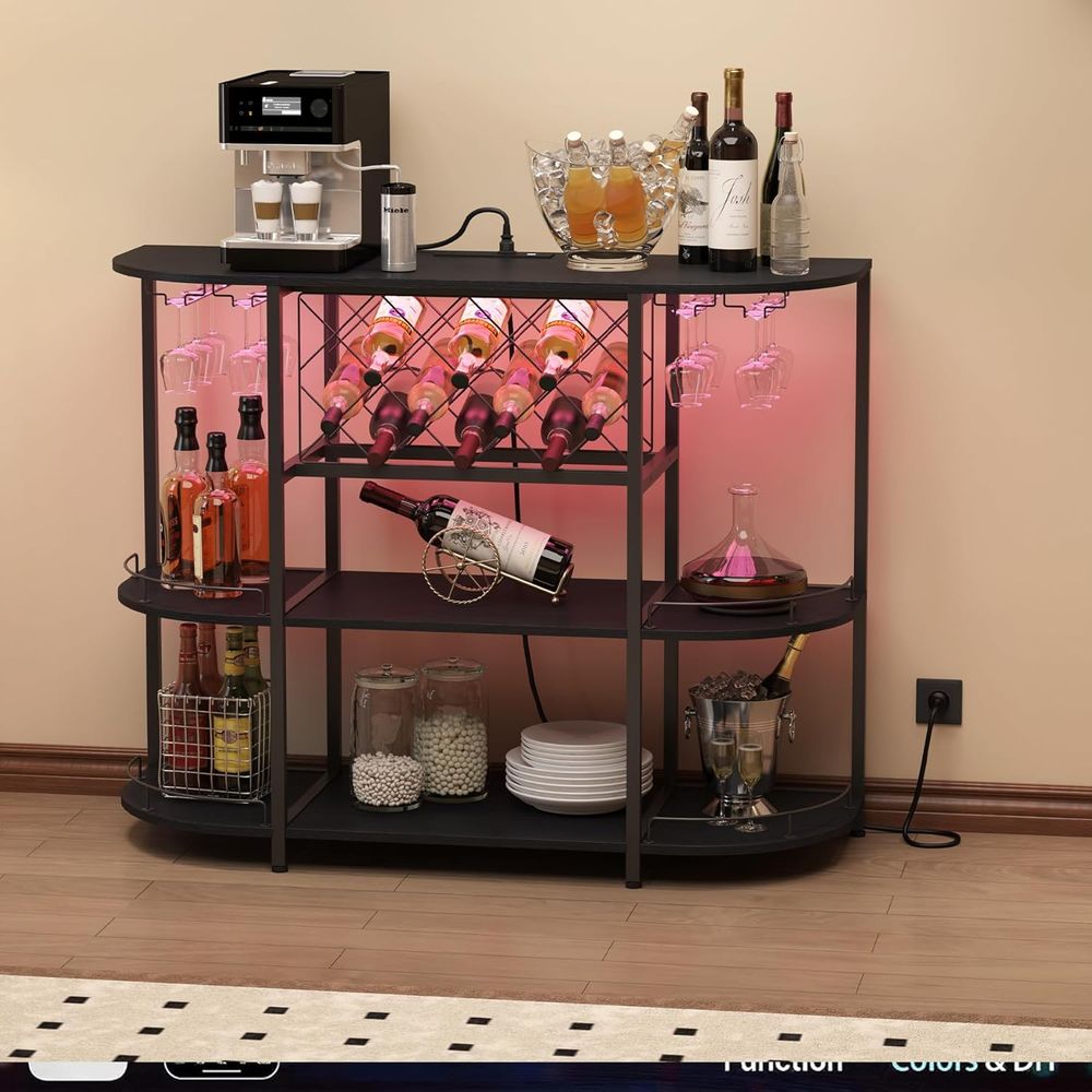 Black 3-Tier Coffee Table with - Lighting & Home Decor Studio ulasan dan harga