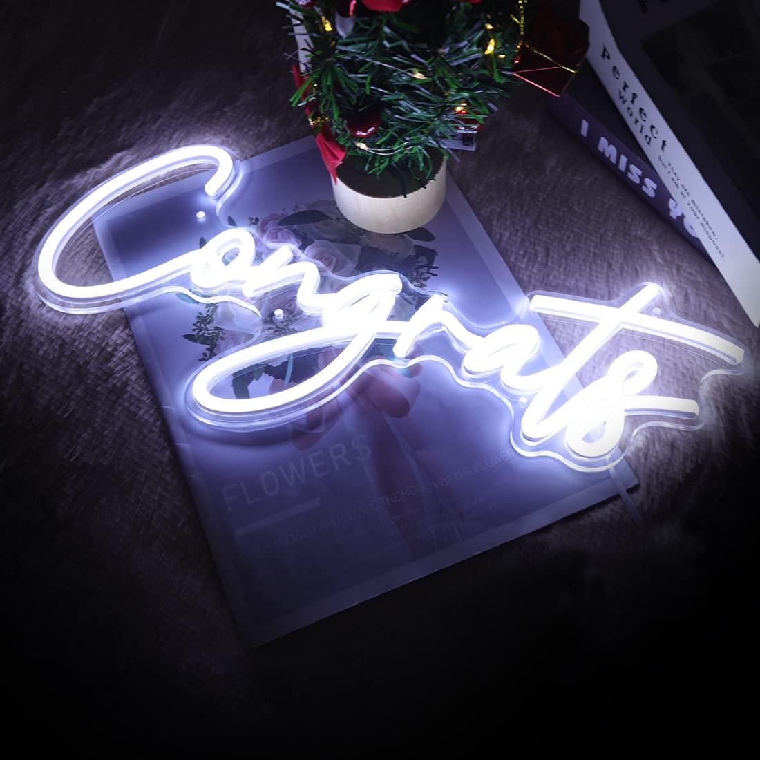 Congrats Neon Sign USB Dimmabl - Lighting Decoration For Wedding ulasan dan harga