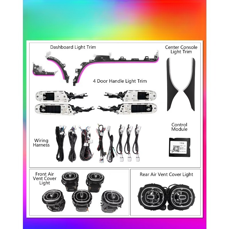 64 Color Front Rear Air Vent L - Lighting Decor Inc ulasan dan harga