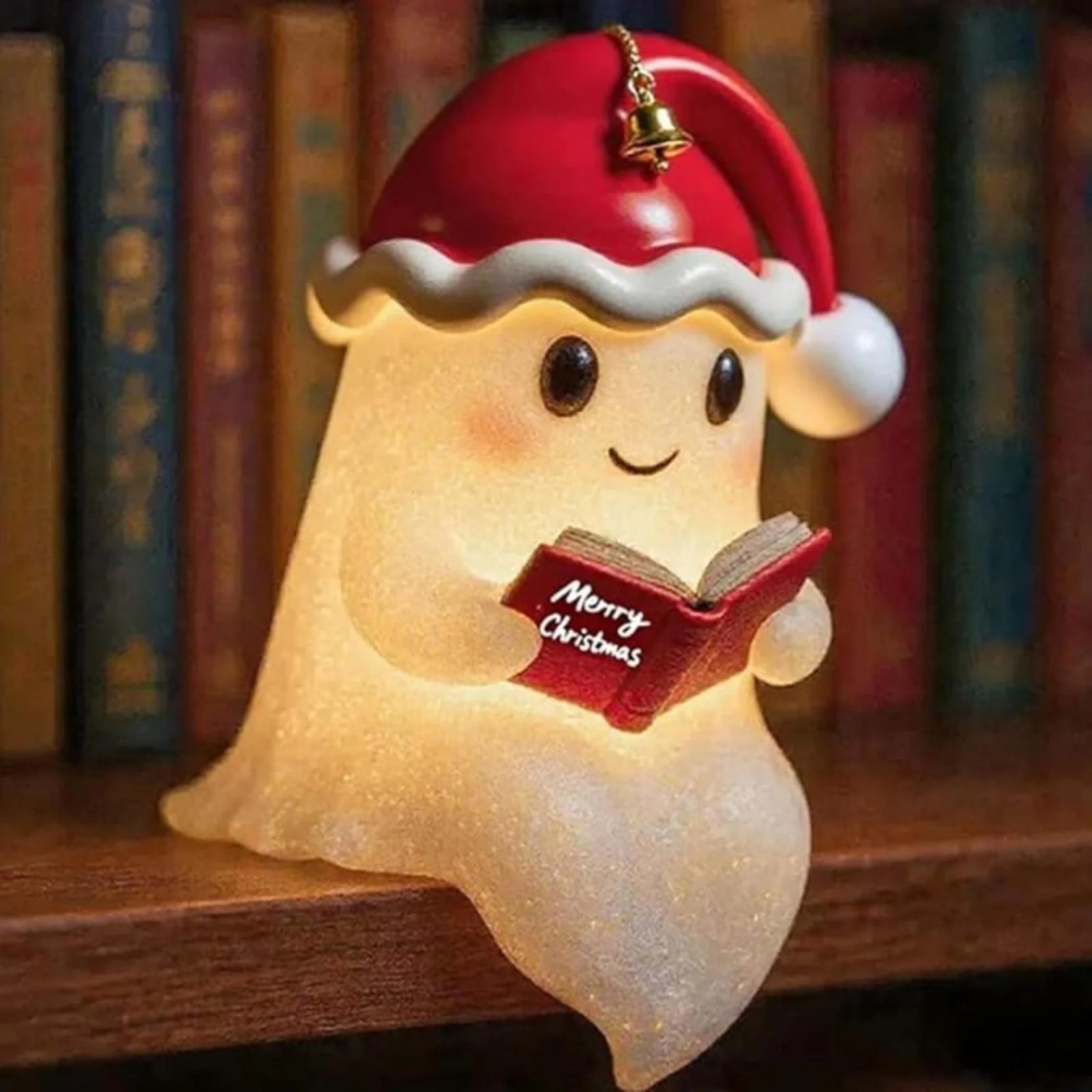 Cute Christmas Ghosts Reading  - Lighting Christmas Decor ulasan dan harga