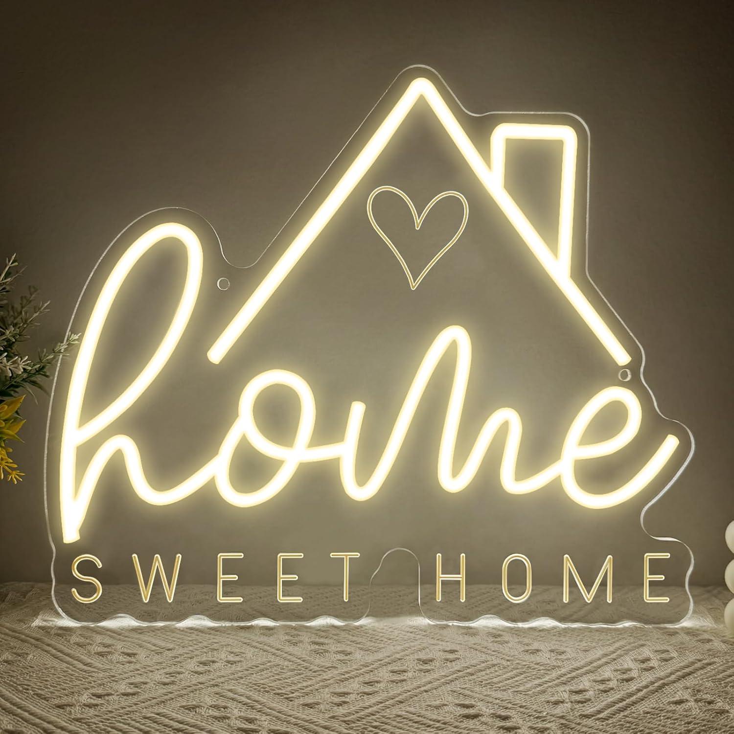 Sweet Home Neon Sign USB Dimma - Lighting Decor Living Room ulasan dan harga