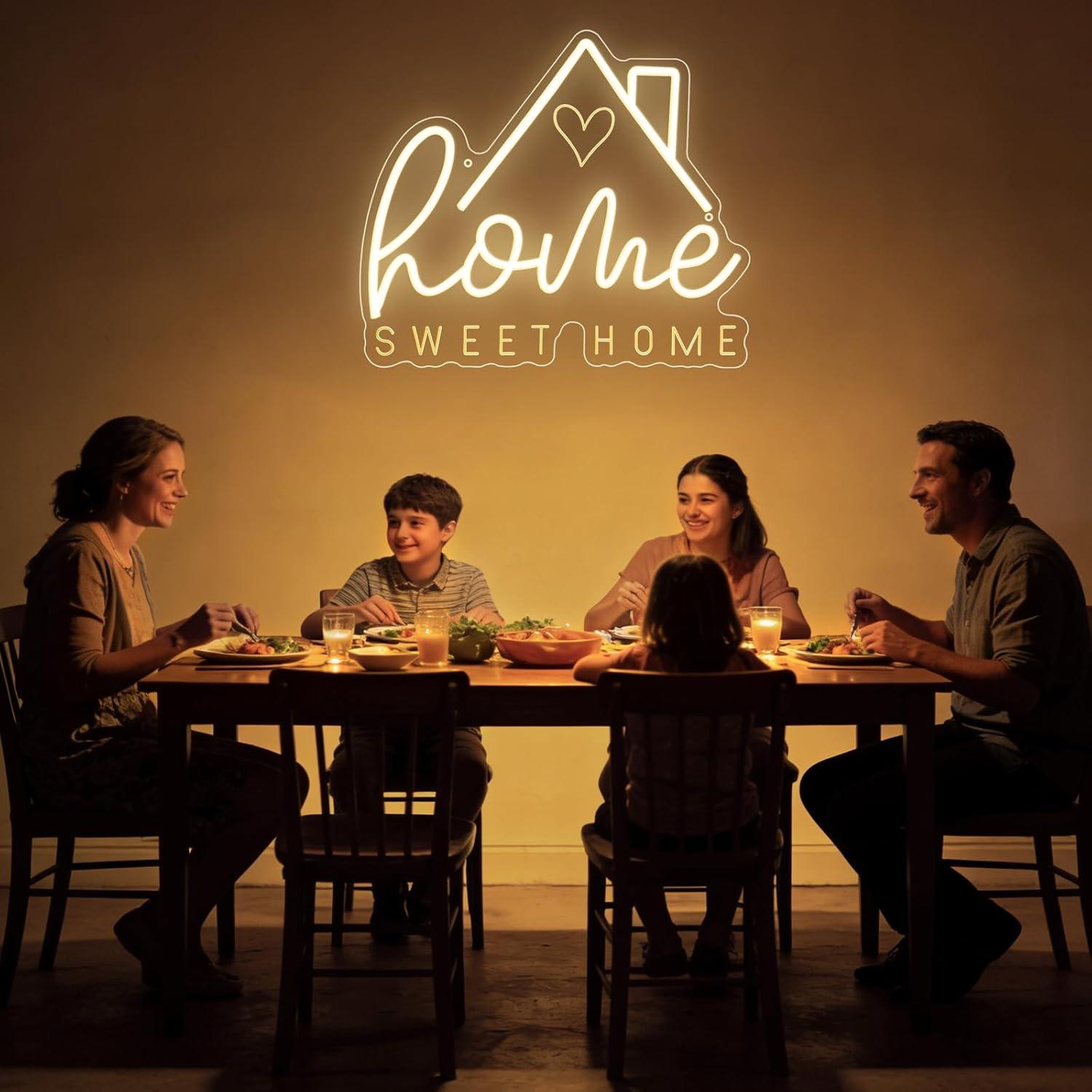 Sweet Home Neon Sign USB Dimma - Lighting Decor Living Room ulasan dan harga