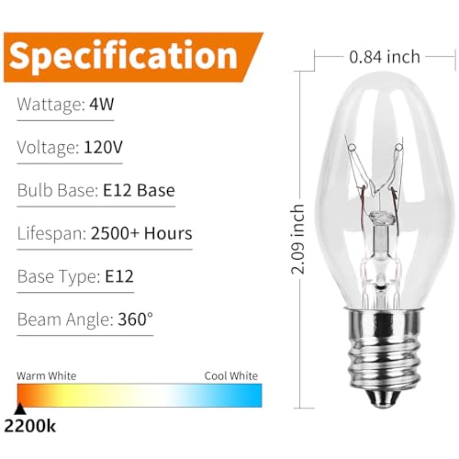 15-Pack Night Light Bulbs 4 Wa - Himalayan Salt Lamp ulasan dan harga