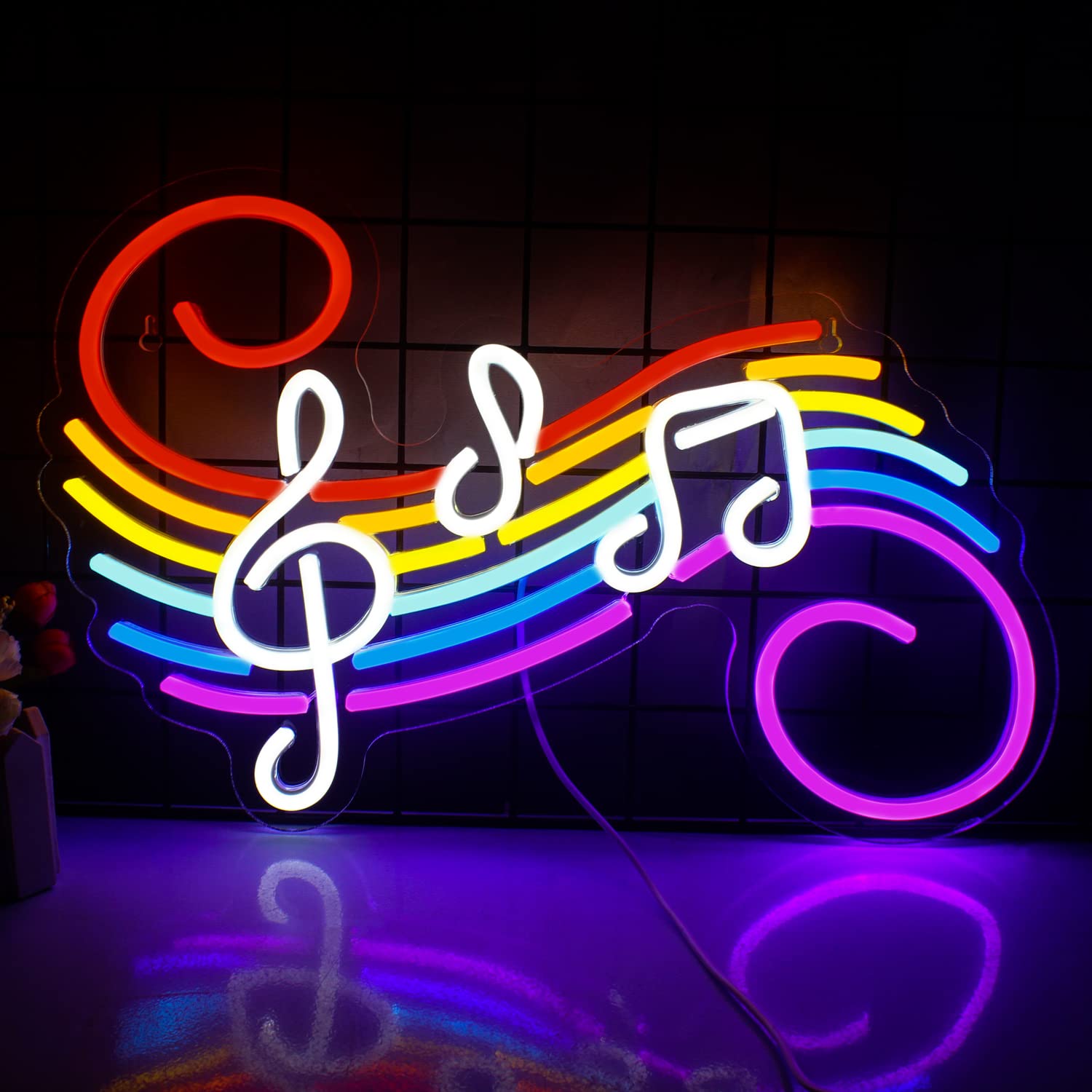 Music Notes Neon Sign Customiz - Lighting Decoration For Wedding ulasan dan harga