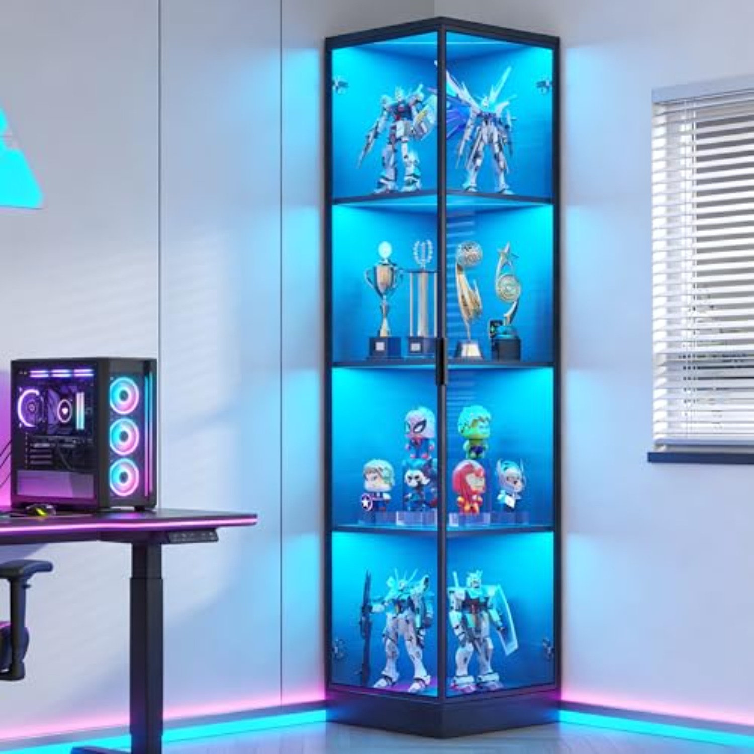 Corner Display Cabinet with Do - Lighting & Home Decor Studio ulasan dan harga