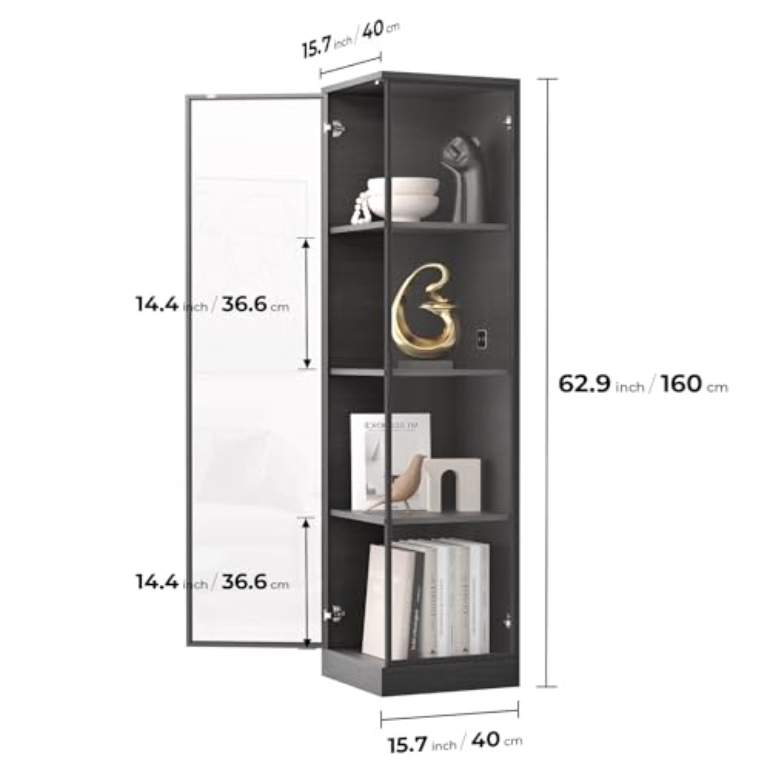 Corner Display Cabinet with Do - Lighting & Home Decor Studio ulasan dan harga