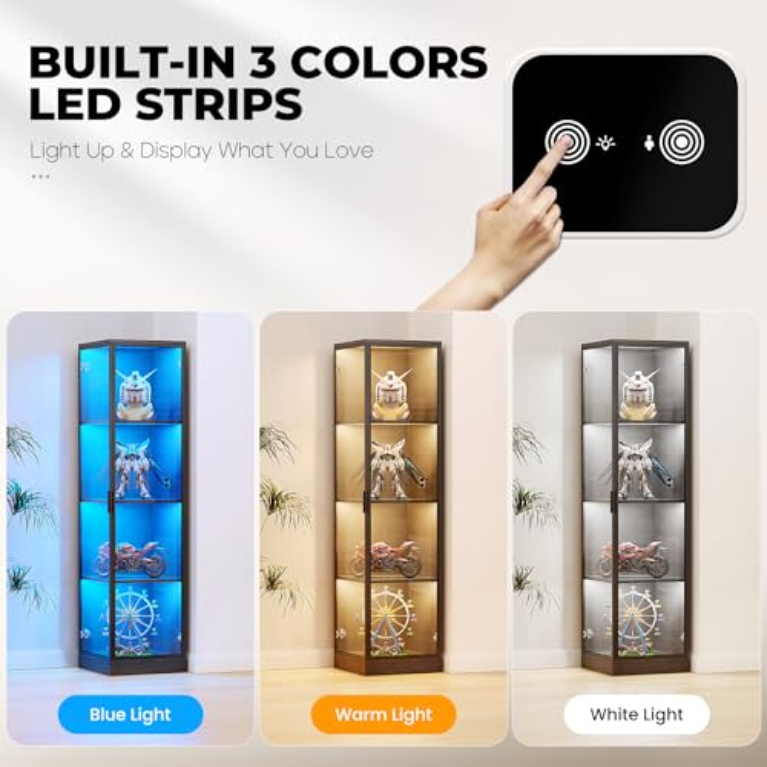Corner Display Cabinet with Do - Lighting & Home Decor Studio ulasan dan harga