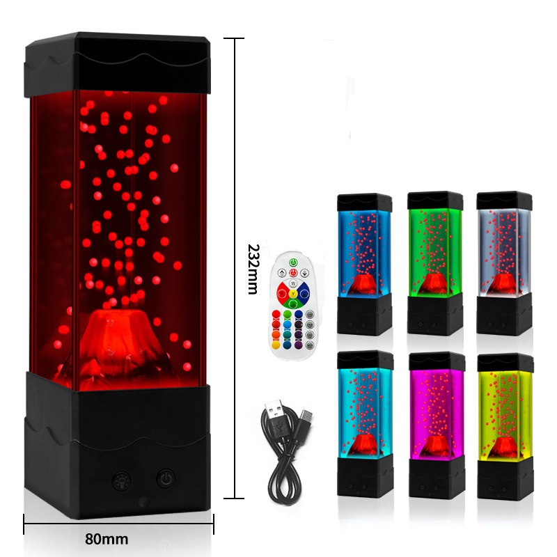 LED Lava Volcano Light Home De - Lava Lamp Desktop ulasan dan harga