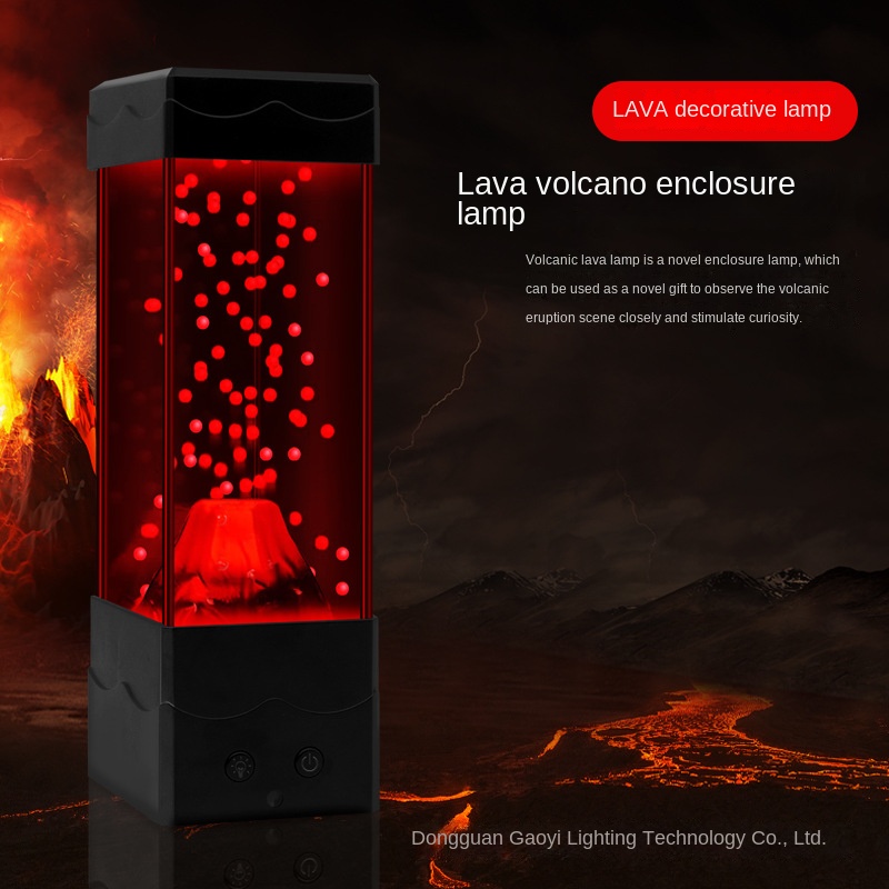 LED Lava Volcano Light Home De - Lava Lamp Desktop ulasan dan harga