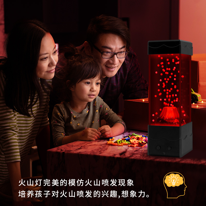 LED Lava Volcano Light Home De - Lava Lamp Desktop ulasan dan harga