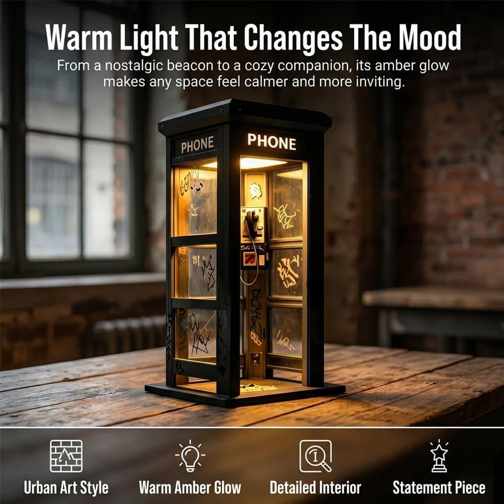 Retro Graffiti Phone Booth Tab - Lighting Decoration In Bedroom ulasan dan harga