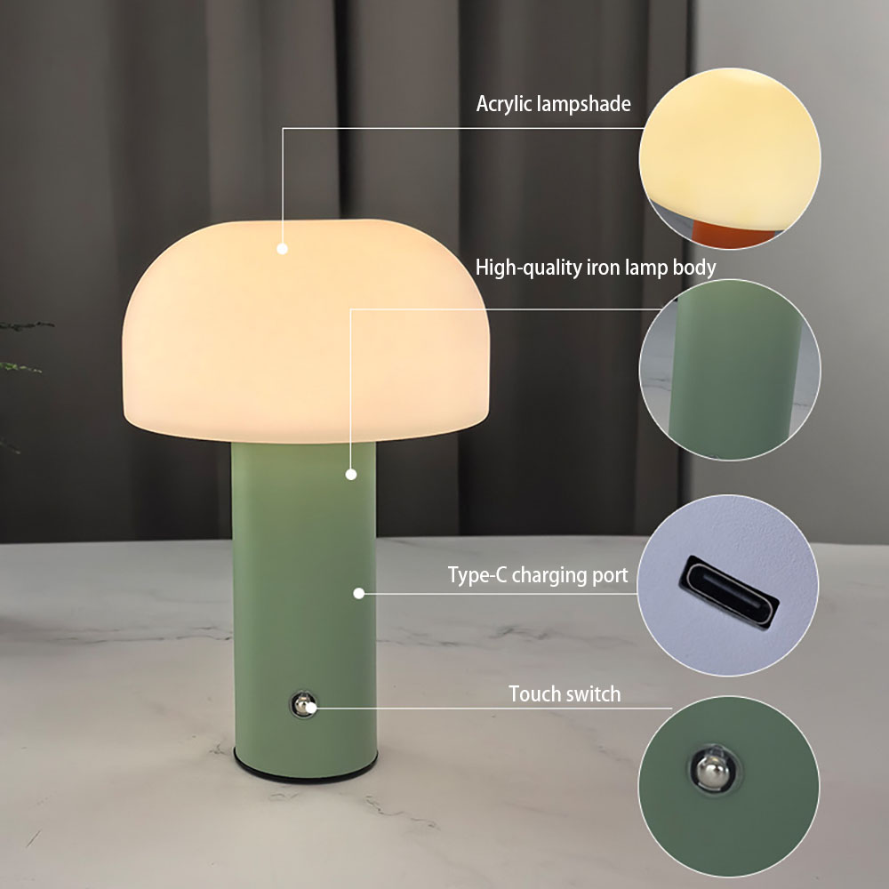 New Mushroom Lamp LED Charging - Mushroom Table Lamp ulasan dan harga