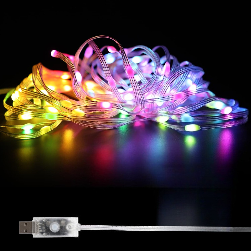 5/10M RGBIC USB LED String Lig - Lighting Christmas Decor ulasan dan harga