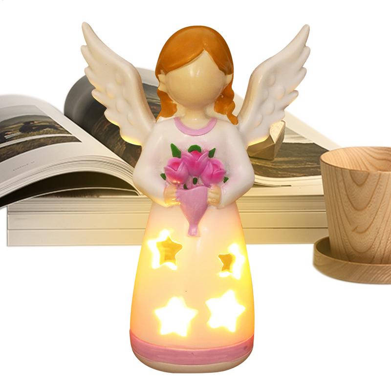 Candlestick Lamp Angel Statue  - Lighting Decor Living Room ulasan dan harga