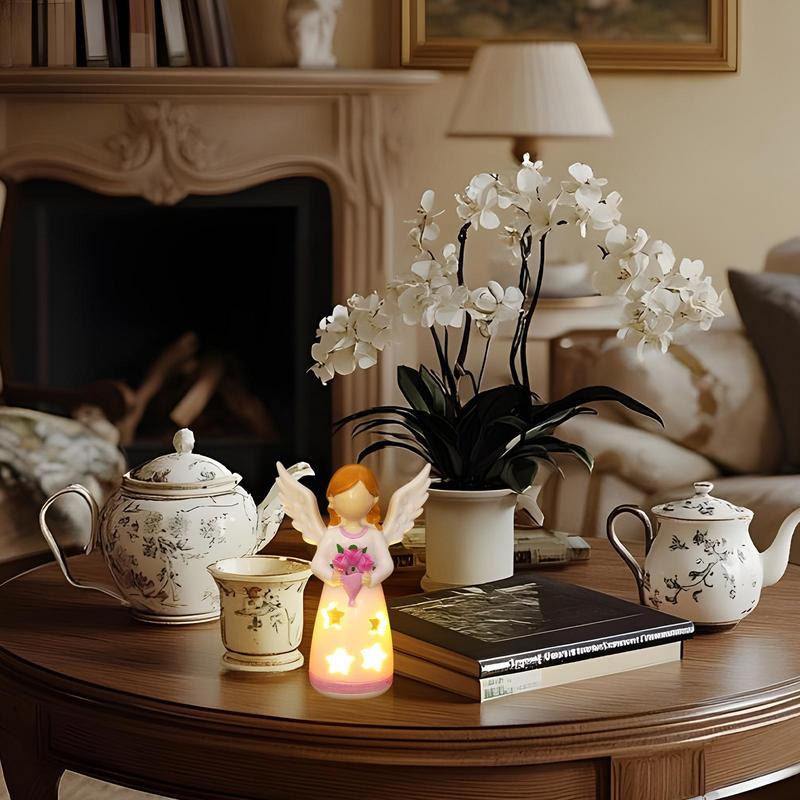 Candlestick Lamp Angel Statue  - Lighting Decor Living Room ulasan dan harga