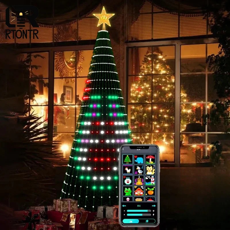 Christmas Star Tree Lights RGB - Lighting Christmas Decor ulasan dan harga