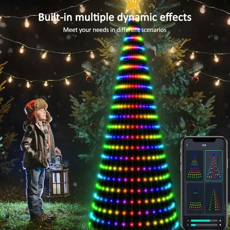 Christmas Star Tree Lights RGB - Lighting Christmas Decor ulasan dan harga
