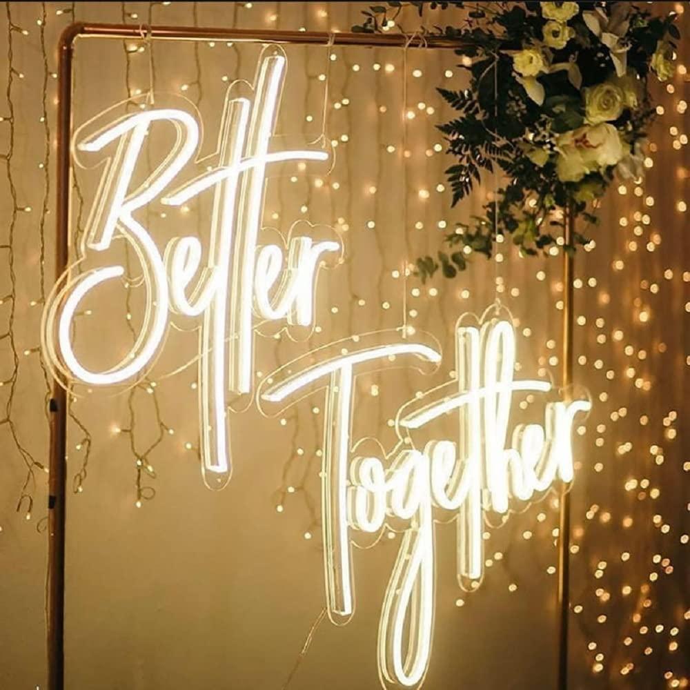 Better Together Neon Sign USB  - Lighting Decoration For Wedding ulasan dan harga