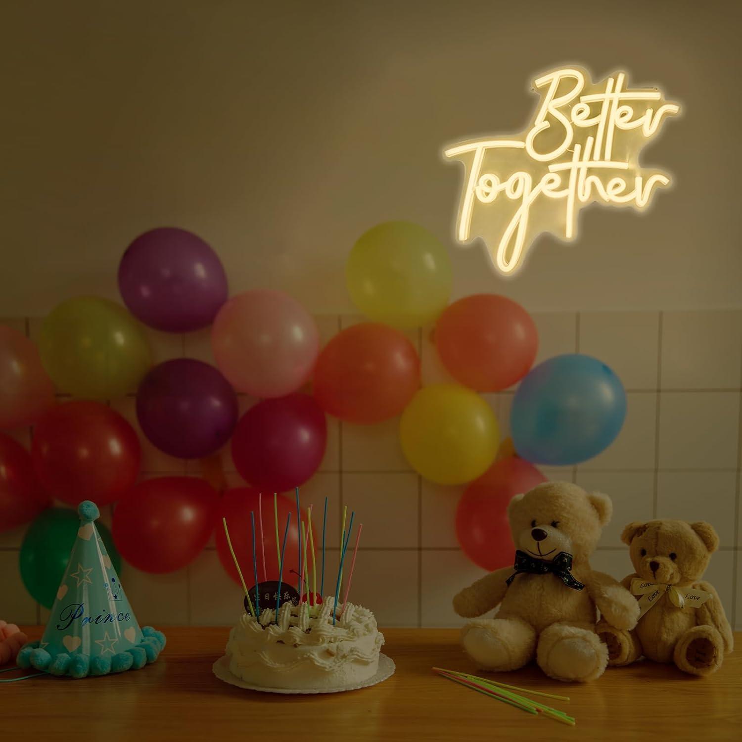 Better Together Neon Sign USB  - Lighting Decoration For Wedding ulasan dan harga