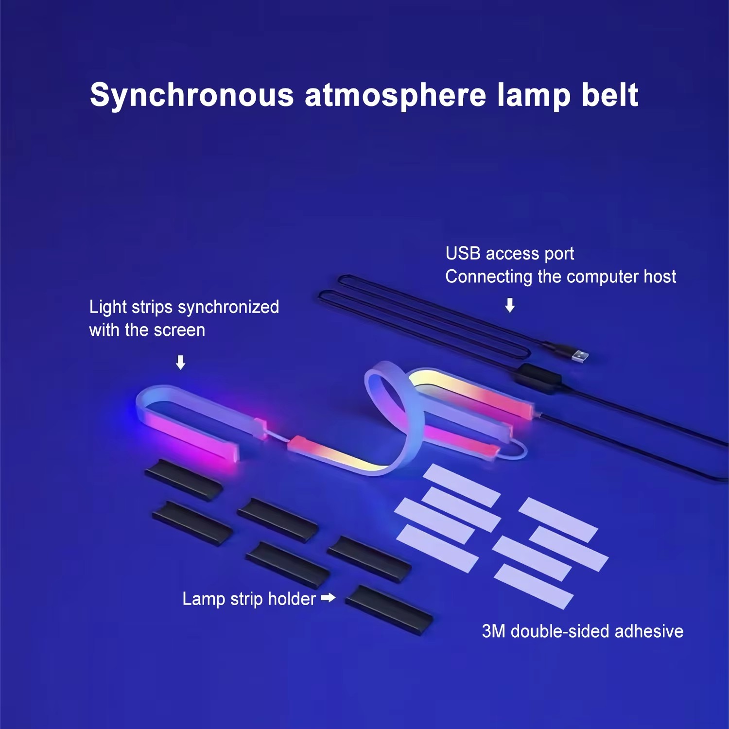 RGB Gaming Lights Strip Monito - Ambient Lighting Decor For Room ulasan dan harga