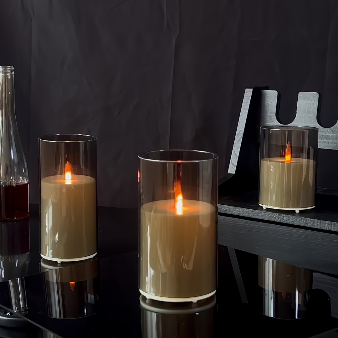 3 Pack Rechargeable Pillar Fak - Lighting Decor Living Room ulasan dan harga