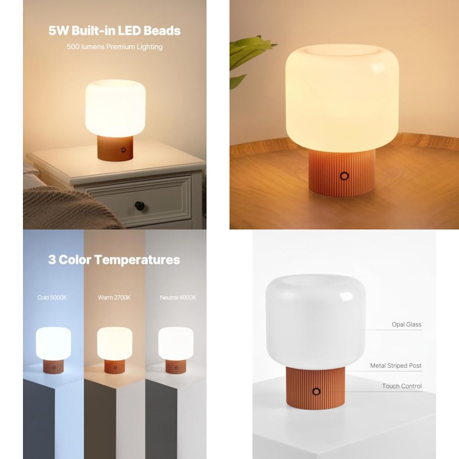 Halo Mushroom Lamp, 5W Cute Co - Mushroom Table Lamp ulasan dan harga
