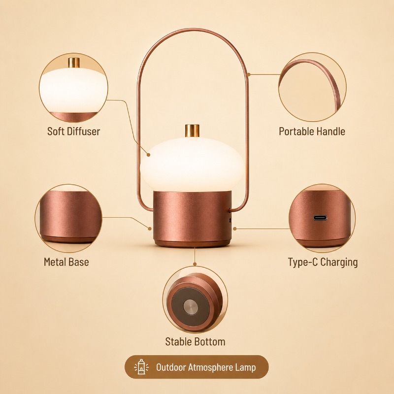 Rechargeable Portable Mushroom - Mushroom Table Lamp ulasan dan harga
