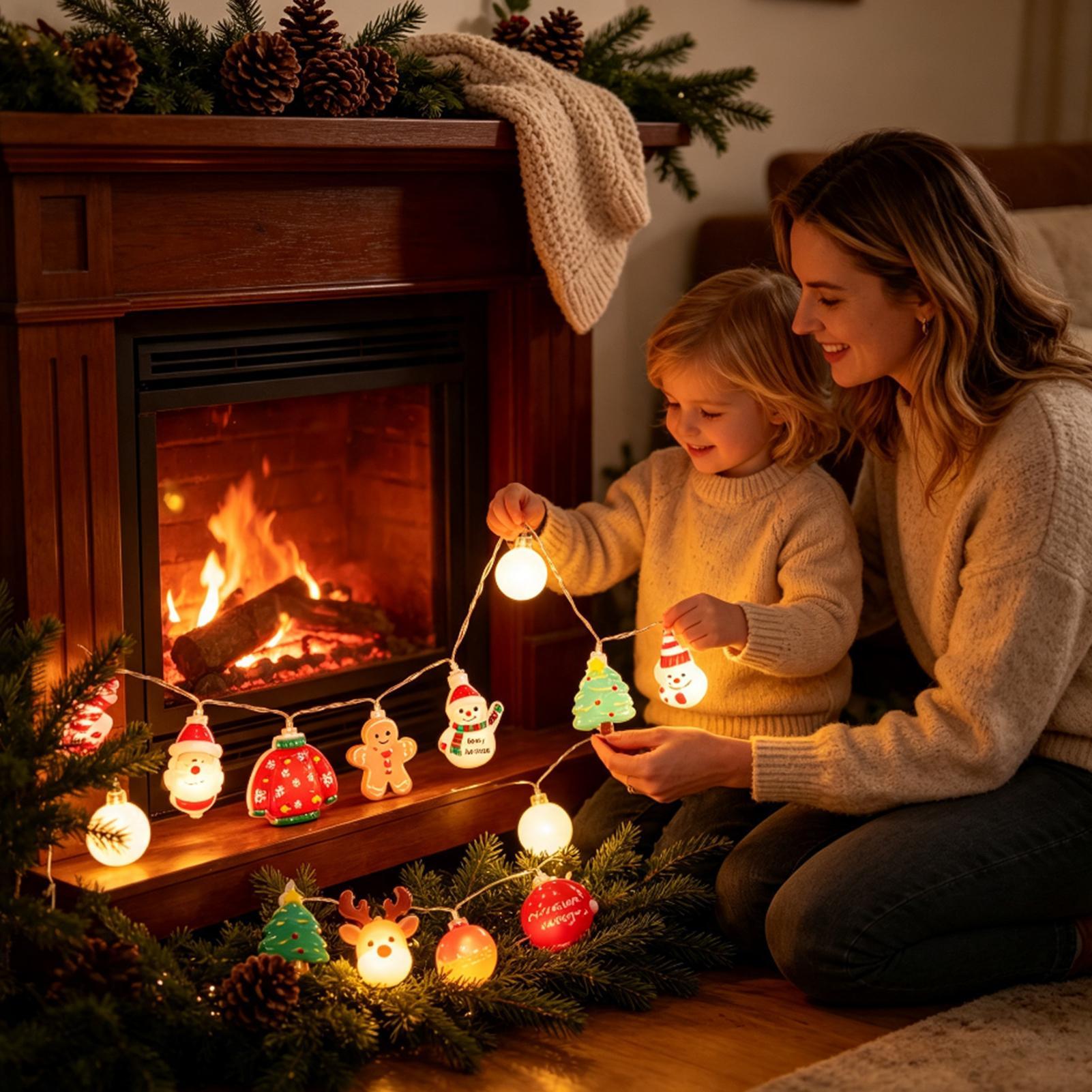 Christmas Santa String Lights  - Lighting Christmas Decor ulasan dan harga