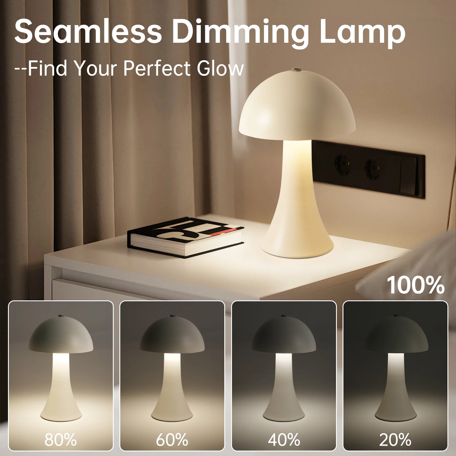 GGbingo Rechargeable New LED T - Mushroom Table Lamp ulasan dan harga
