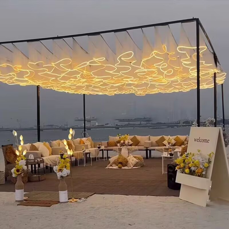 Wedding Ceiling Decoration Out - Outdoor Lighting Wedding Decor ulasan dan harga