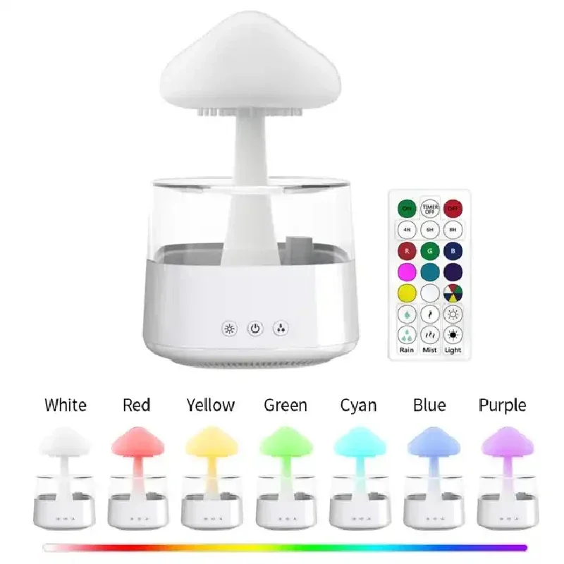Cloud And Raindrop Humidifier  - Mushroom Table Lamp ulasan dan harga
