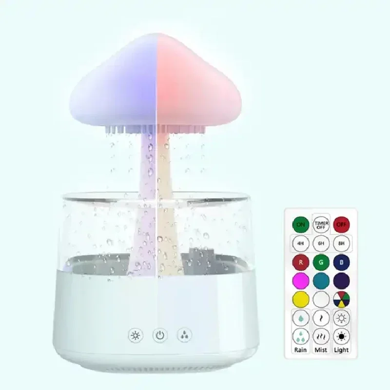 Cloud And Raindrop Humidifier  - Mushroom Table Lamp ulasan dan harga