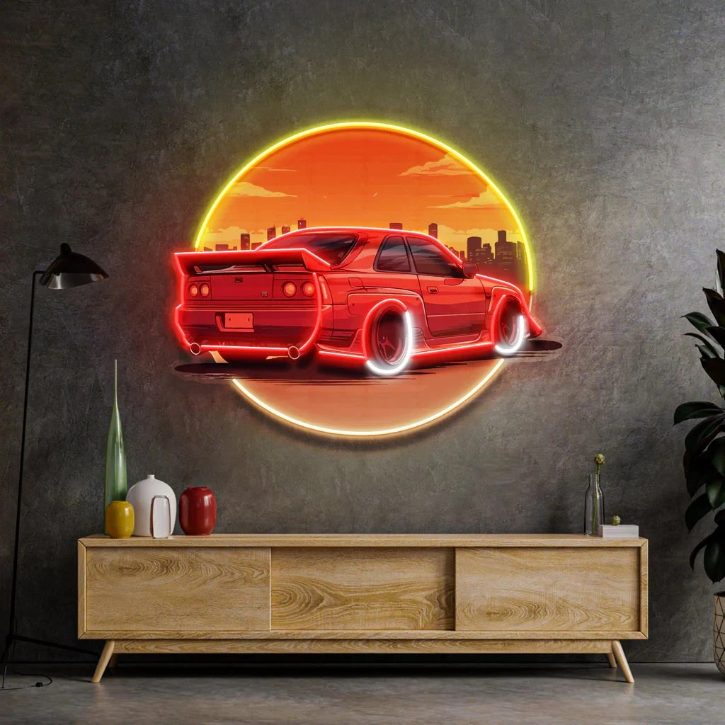 Stylish Sunset Car Neon Wall S - Bathroom Lighting Decor Ideas ulasan dan harga