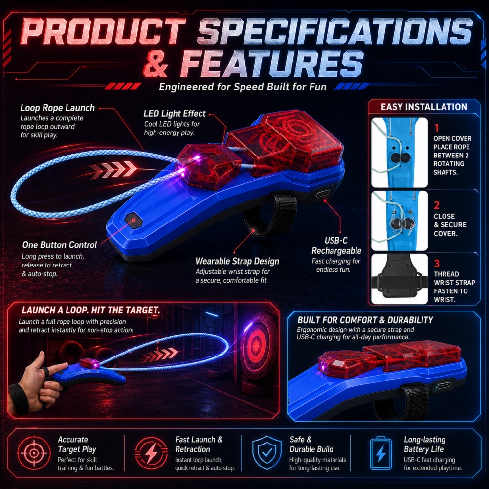 Rope Launcher Spider Web Shoot - Lighting & Home Decor Studio ulasan dan harga