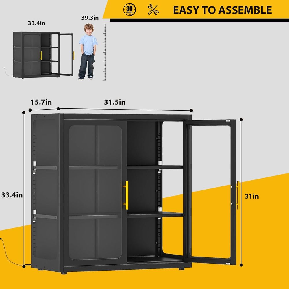 34 Tall Glass Door Display Cab - Lighting & Home Decor Studio ulasan dan harga
