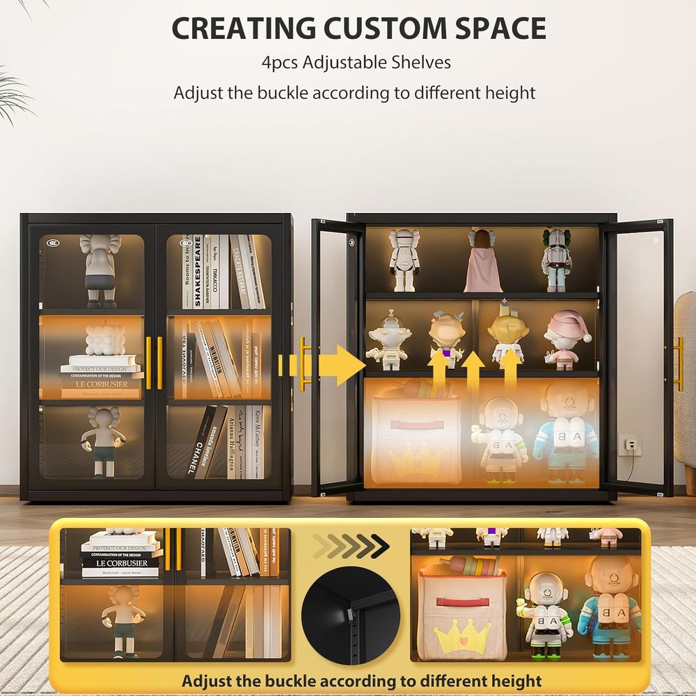 34 Tall Glass Door Display Cab - Lighting & Home Decor Studio ulasan dan harga